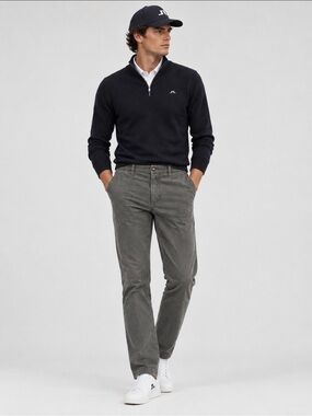 J Lindberg Khaki green straight leg Brushed Twill Cotton Chino Pants, 31x32